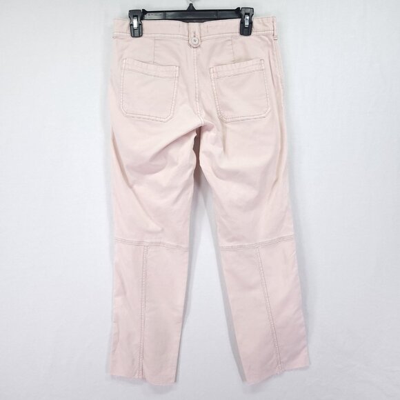 Anthropologie The Wanderer Pants Size 26 Straight Cut-off Leg Utility Pink - Picture 2 of 14